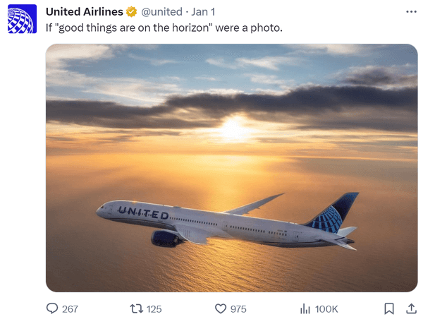 Twitter Marketing_Engaging Content from United Airlines