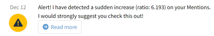 SIA Alert in Mentionlytics