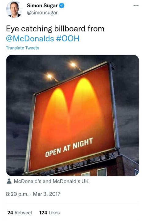McDonald's Billboard - Example of great brand awareness