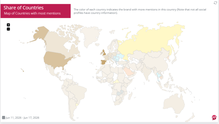 Share of voice by country
