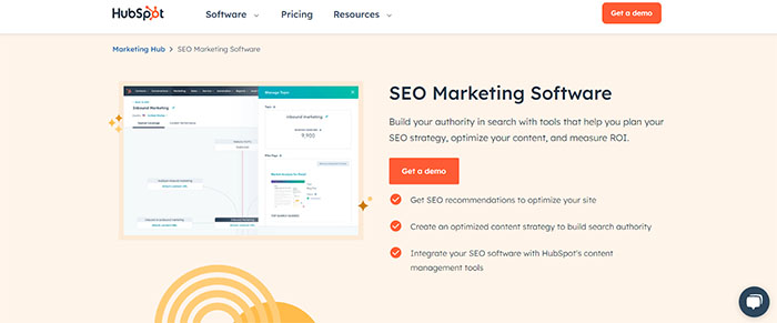 A screenshot of HubSpot Marketing Hub