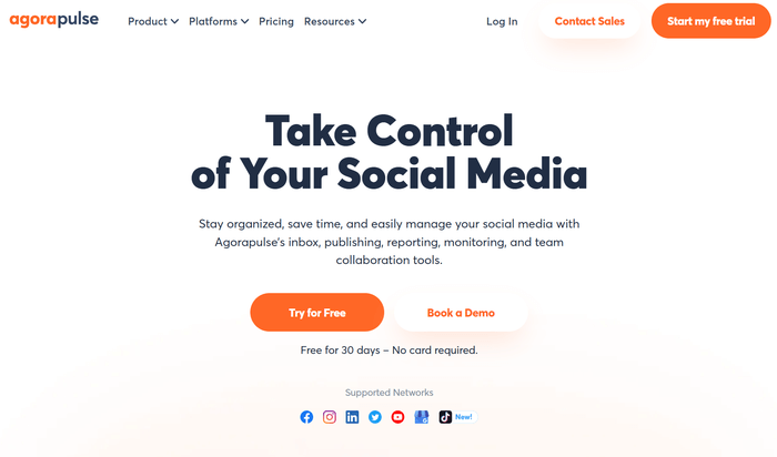 Agorapulse Homepage