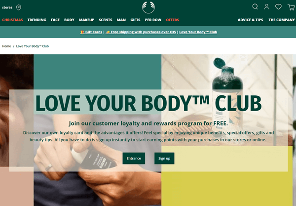 Ecommerce Marketing Strategy Example_Customer Loyalty Program by Body Shop