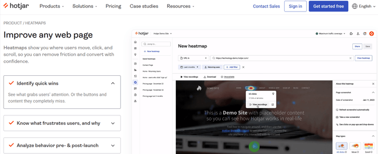 digital marketing tools - Hotjar
