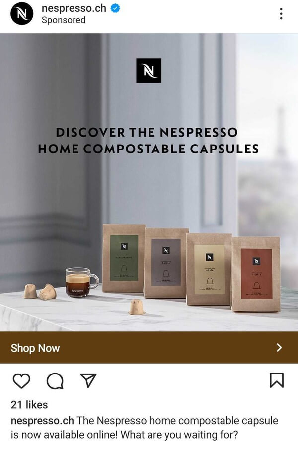 Targeted Social Media Ads_Nespresso Example