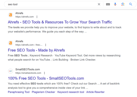 Example of successful SEO strategy for marketing SaaS products (Ahrefs)