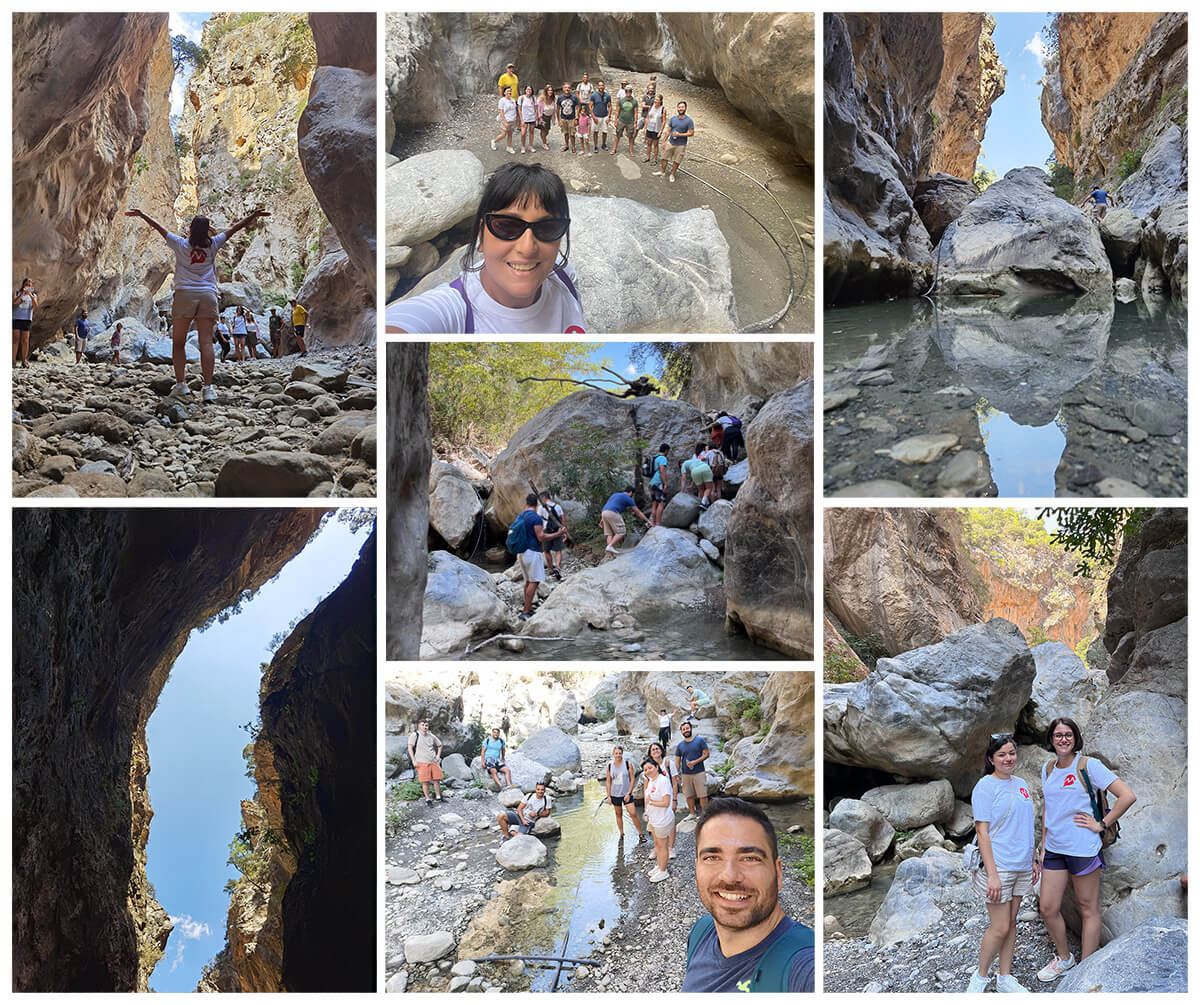 Mentionlytics team hiking Sarakina gorge