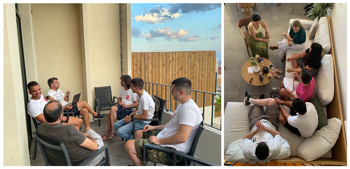 Mentionlytics team brainstorming