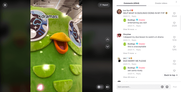 ikTok Marketing_Duolingo TikTok Engagement