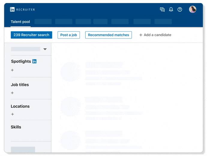 LinkedIn Marketing Tools: Recruiter Dashboard