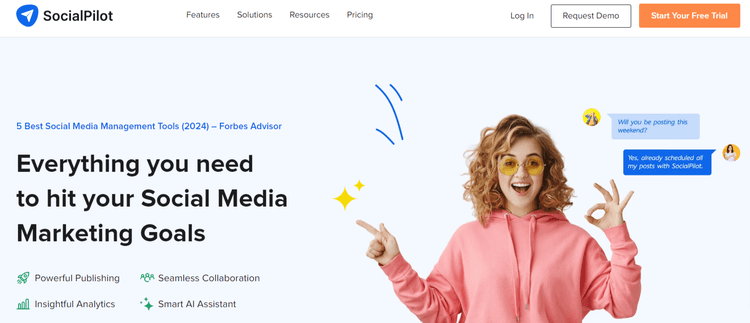 SocialPilot Homepage