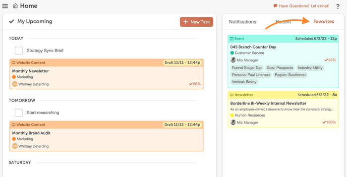 CoSchedule Dashboard