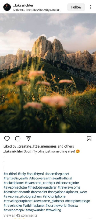 Instagram UGC post for #ShotOniPhone campaign