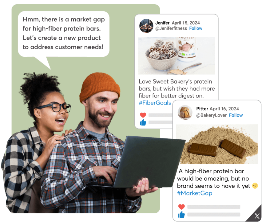 Discover market gaps with social media monitoring