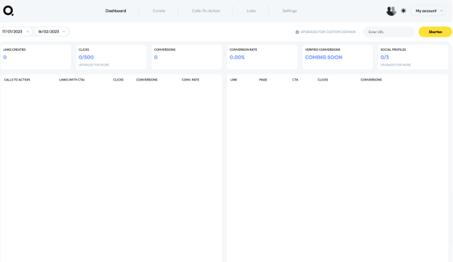 Quuu Promote Dashboard