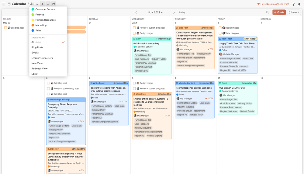 Hootsuite alternatives: CoSchedule