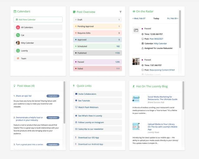 Hootsuite alternatives: Loomly
