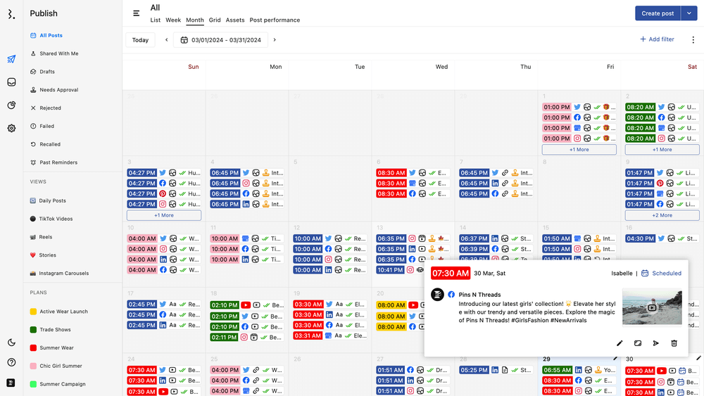 Statusbrew Calendar