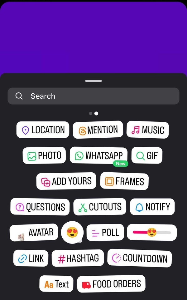 adding hashtags on instagram story
