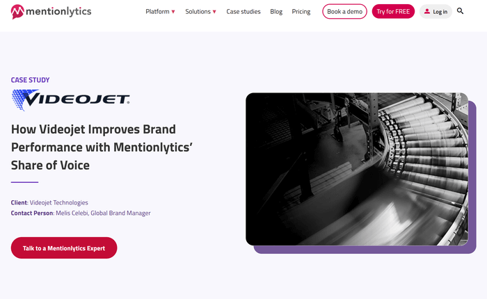 Videojet case study - Mentionlytics