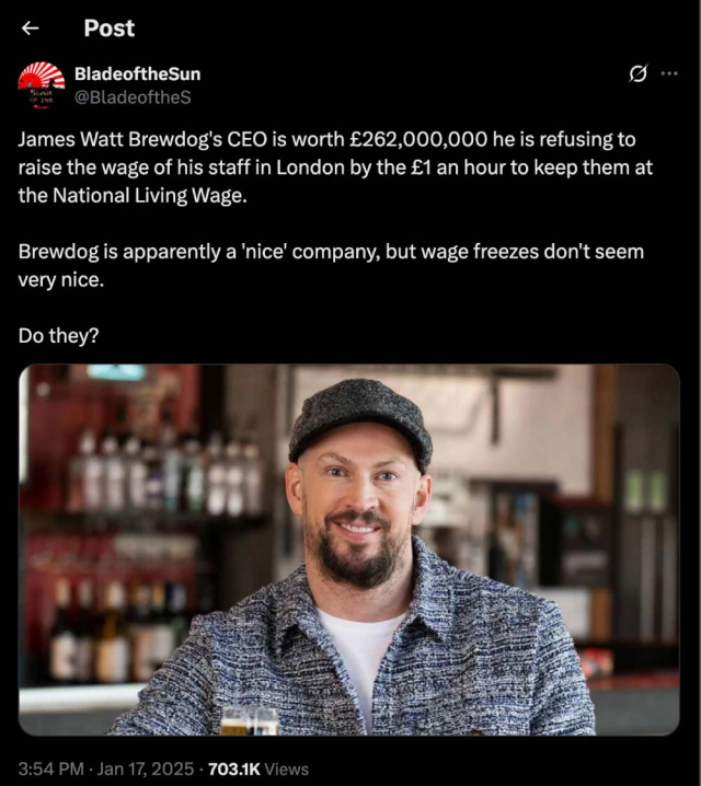 Brand reputation crisis example: Brewdog crisis case from 2022