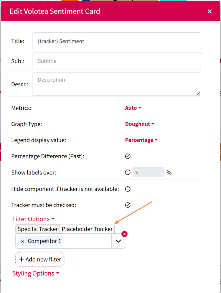 Placeholder trackers