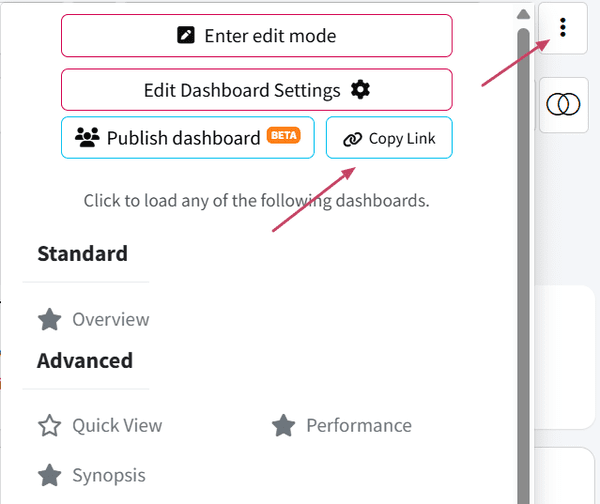 Copy link button