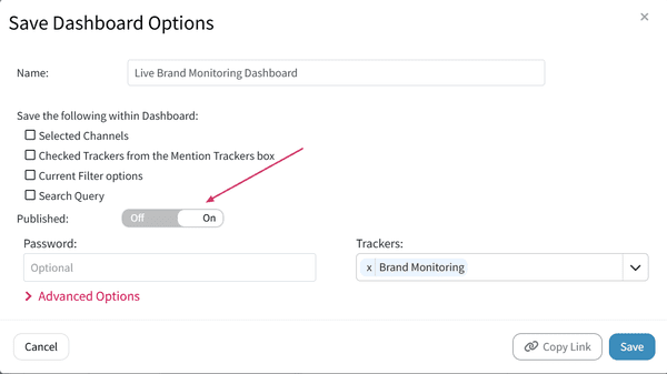 Published switch bar