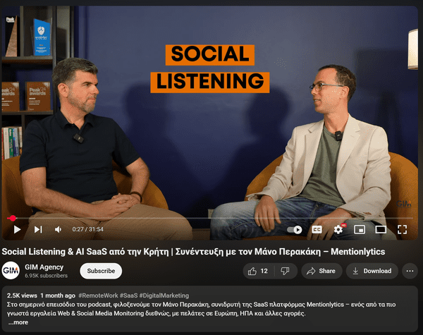 Mentionlytics podcast earned media example
