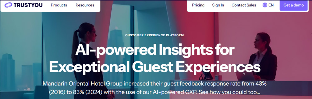 TrustYou AI-powered customer experience platform