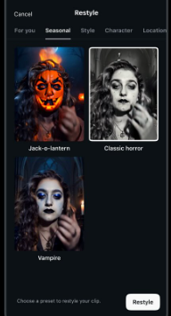Edits Halloween filters