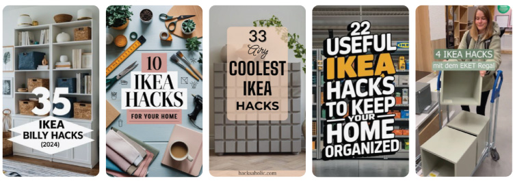 Examples of Ikea hacks pins