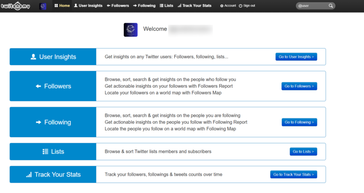 Screenshot of Twitonomy x analytics